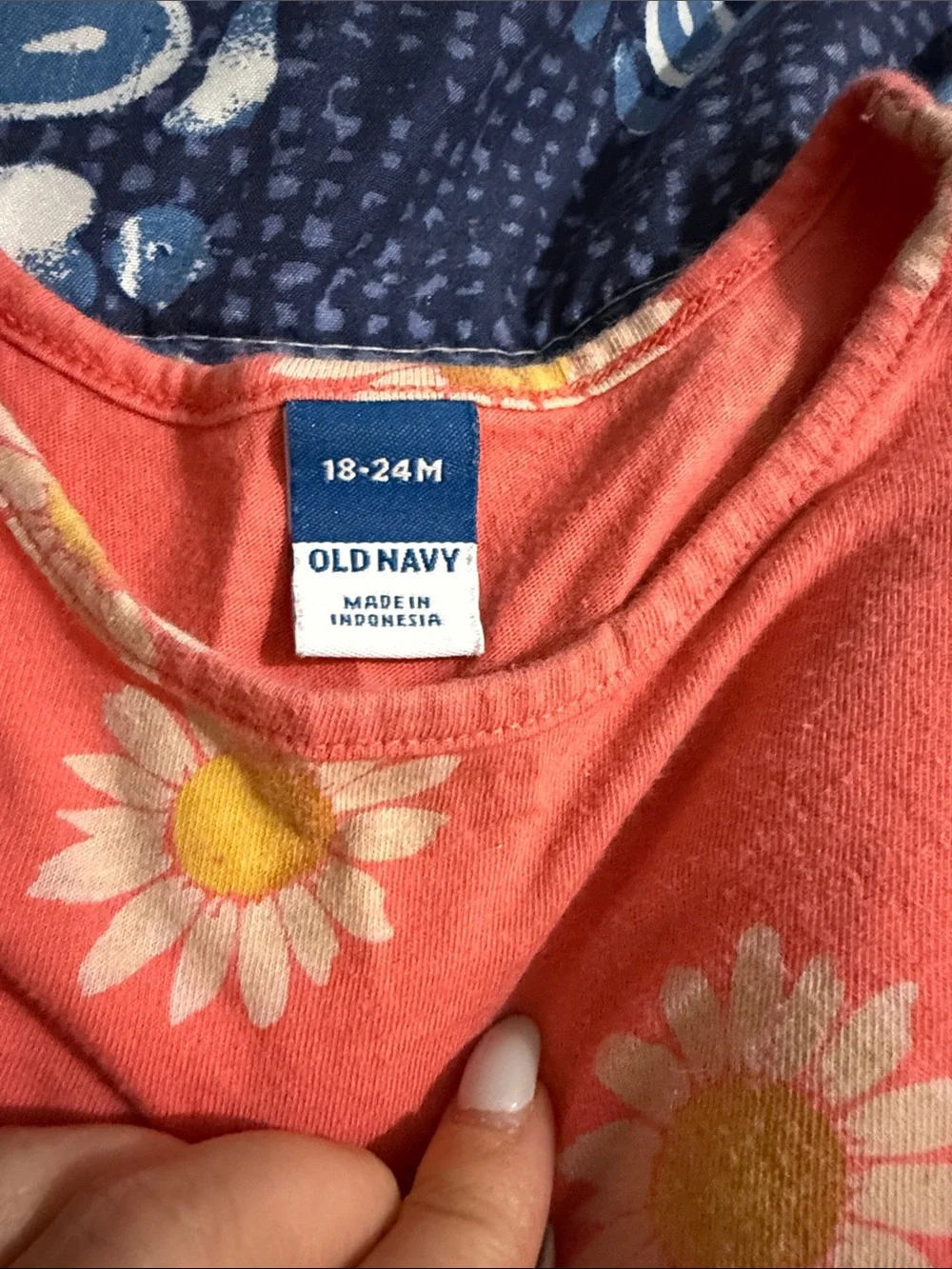 Coral Daisy Print Girls' Dress